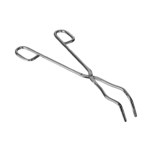 Image of light duty stainless steel platinum tip tongs on a white background